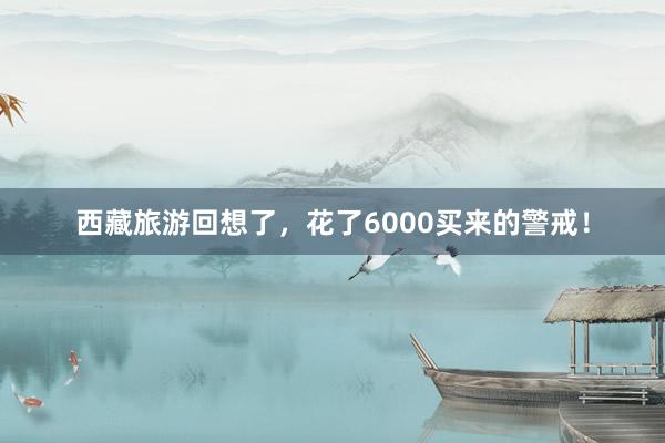 西藏旅游回想了,花了6000买来的警戒!