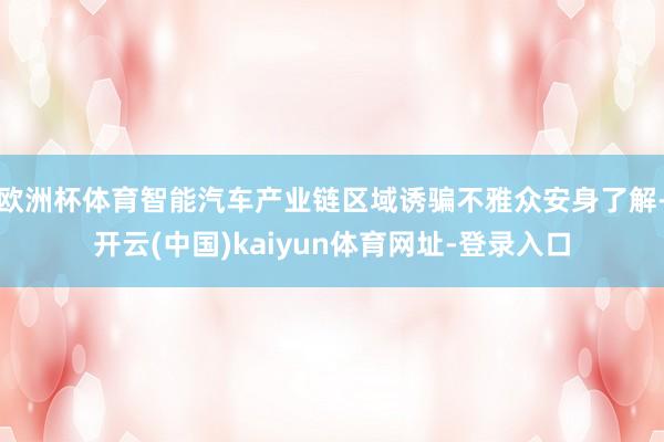 欧洲杯体育智能汽车产业链区域诱骗不雅众安身了解-开云(中国)kaiyun体育网址-登录入口
