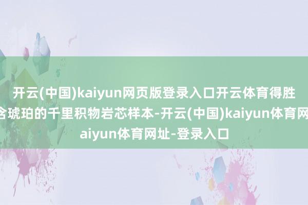 开云(中国)kaiyun网页版登录入口开云体育得胜相聚到了包含琥珀的千里积物岩芯样本-开云(中国)kaiyun体育网址-登录入口