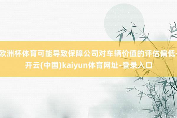 欧洲杯体育可能导致保障公司对车辆价值的评估偏低-开云(中国)kaiyun体育网址-登录入口